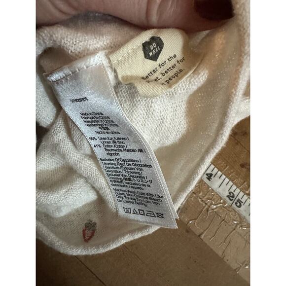 MADEWELL Fresca Sweater Tank Womens Sz S Fruit Embroidered Strawberry Pineapple - Picture 8 of 14